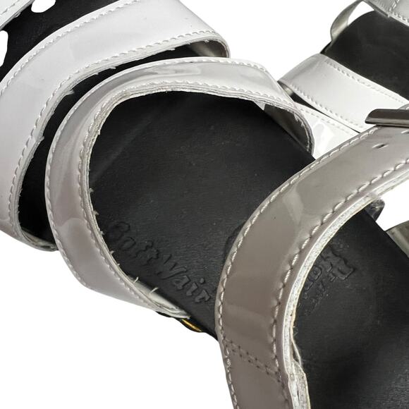 Dr.‎ Martens Blaire Platform Sandals White Patent Leather Women's 10 EU 42 Shoes - Picture 12 of 16